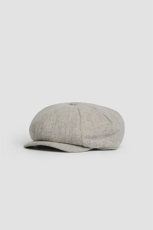 Thomas Pearl Grey Baker Boy Caps made by House of Cavani