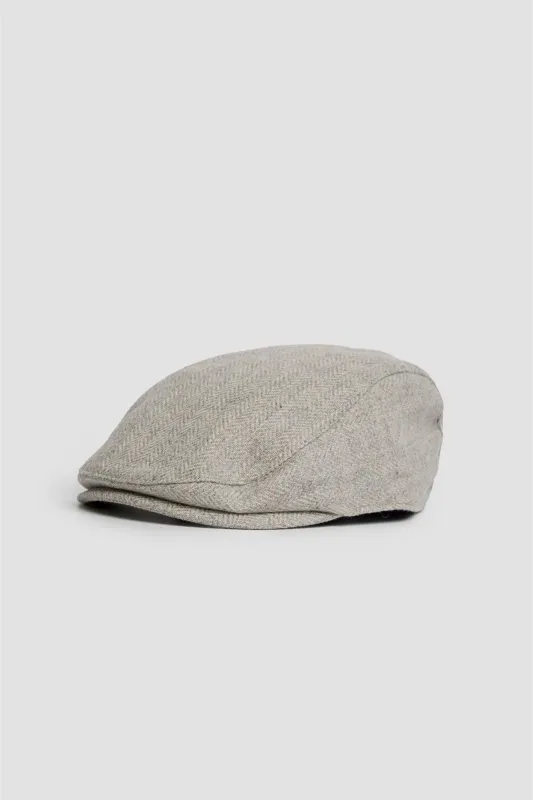 Thomas Pearl Grey Flat Caps made by House of Cavani