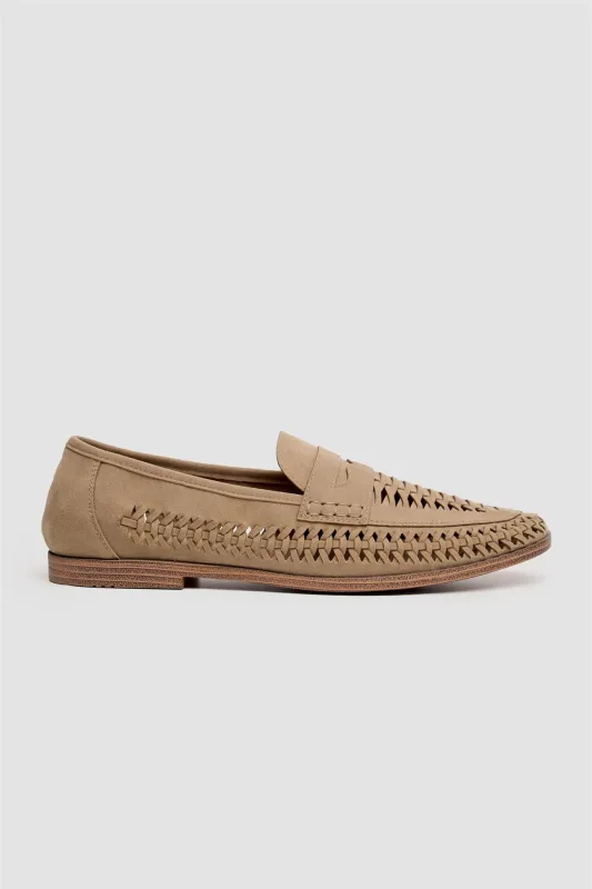 Calvina Sand Loafers made by House of Cavani