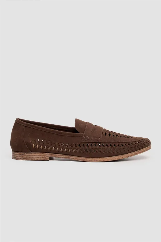 Calvina Brown Loafers made by House of Cavani