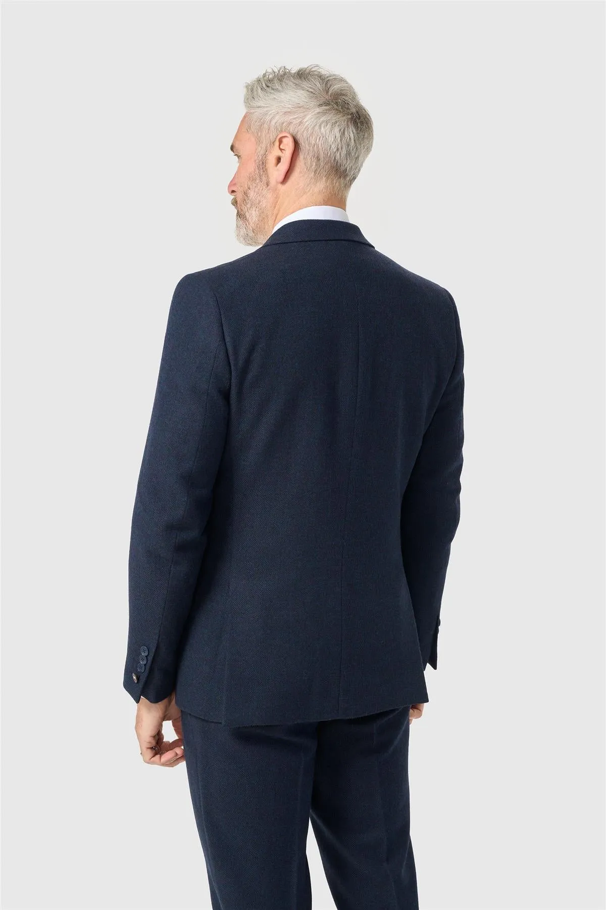 Thomas Navy Tweed Three Piece Suit sold by House of Cavani product image thumbnail 3