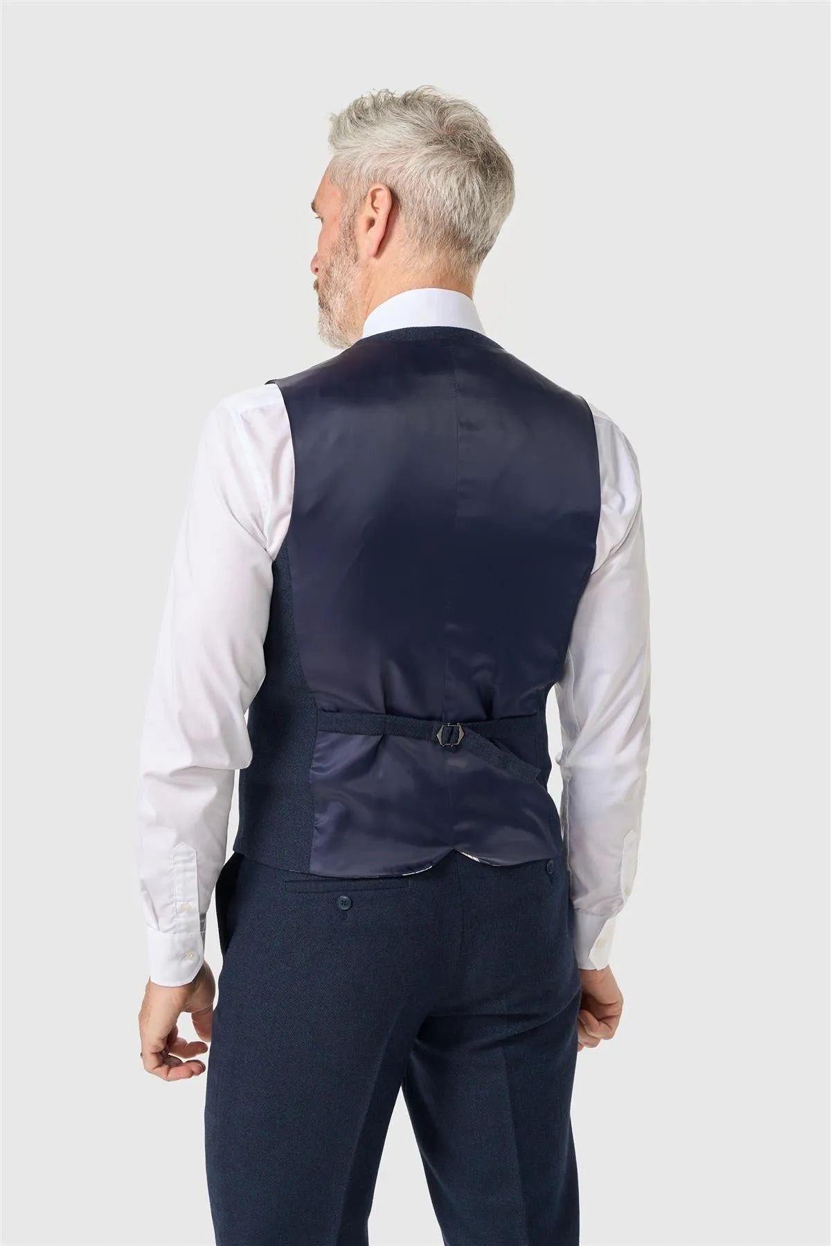 Thomas Navy Tweed Three Piece Suit sold by House of Cavani product image thumbnail 5