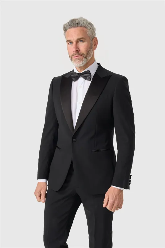 Malibu Peak Lapel Black Tux Blazer made by House of Cavani