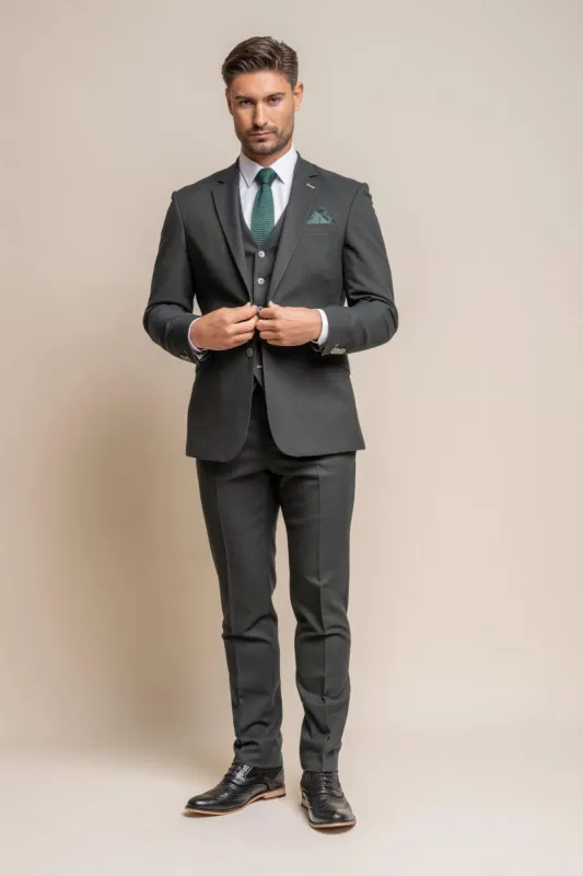 Furious Olive Three Piece Suit made by House of Cavani