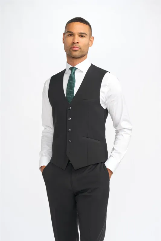 Malibu Black Waistcoat made by House of Cavani