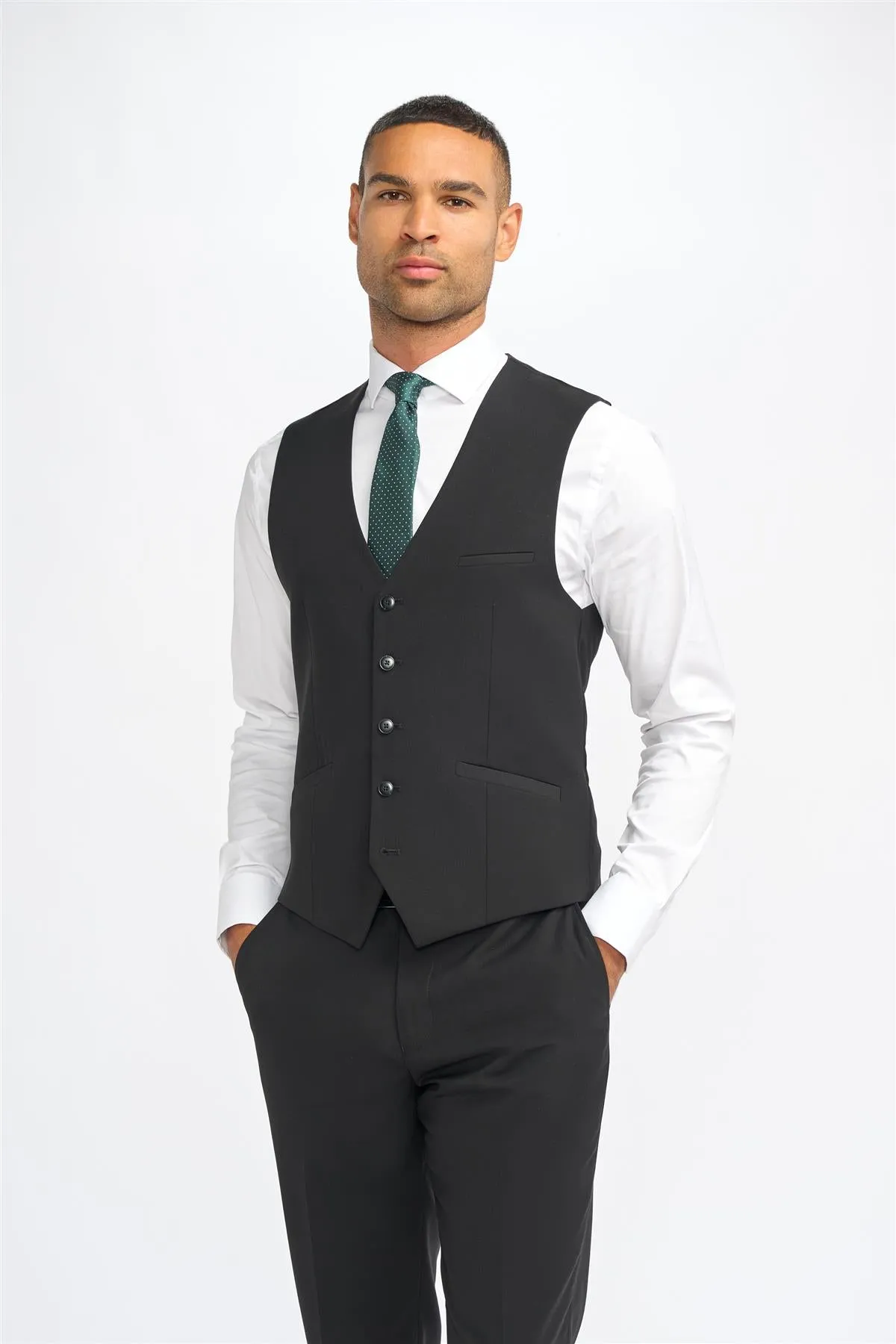 Malibu Black Waistcoat sold by House of Cavani