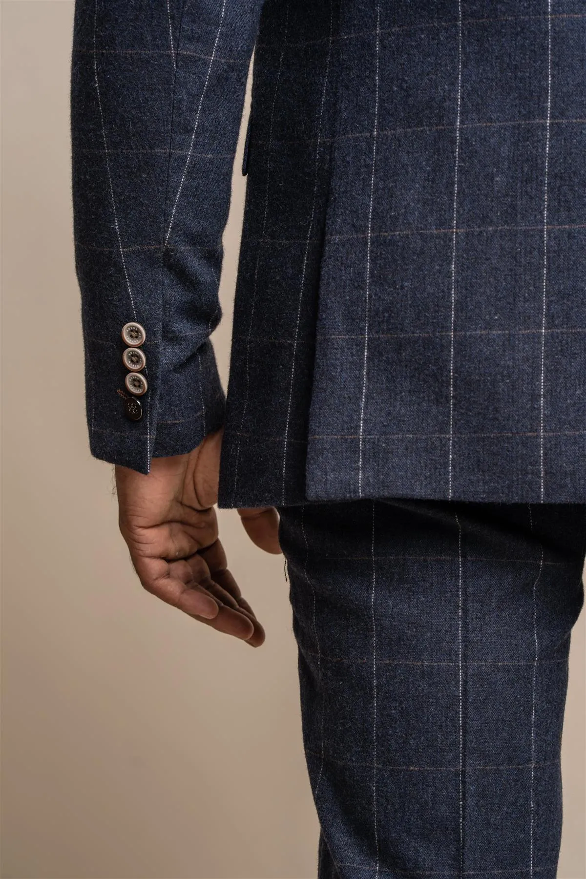 Angels Navy Check Blazer sold by House of Cavani product image thumbnail 3