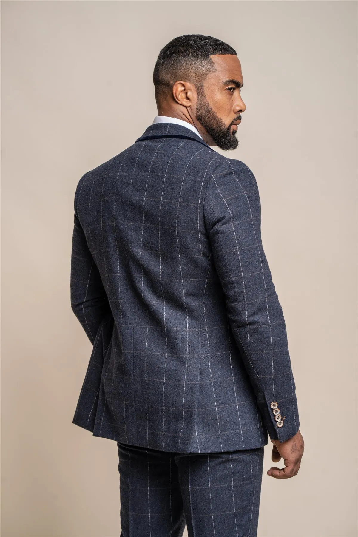 Angels Navy Check Blazer sold by House of Cavani product image thumbnail 2
