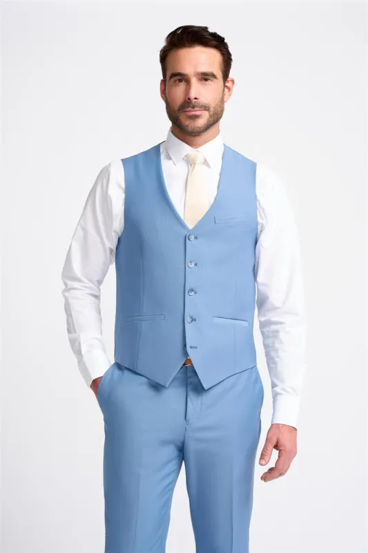 Bond Ocean Blue Waistcoat sold by House of Cavani