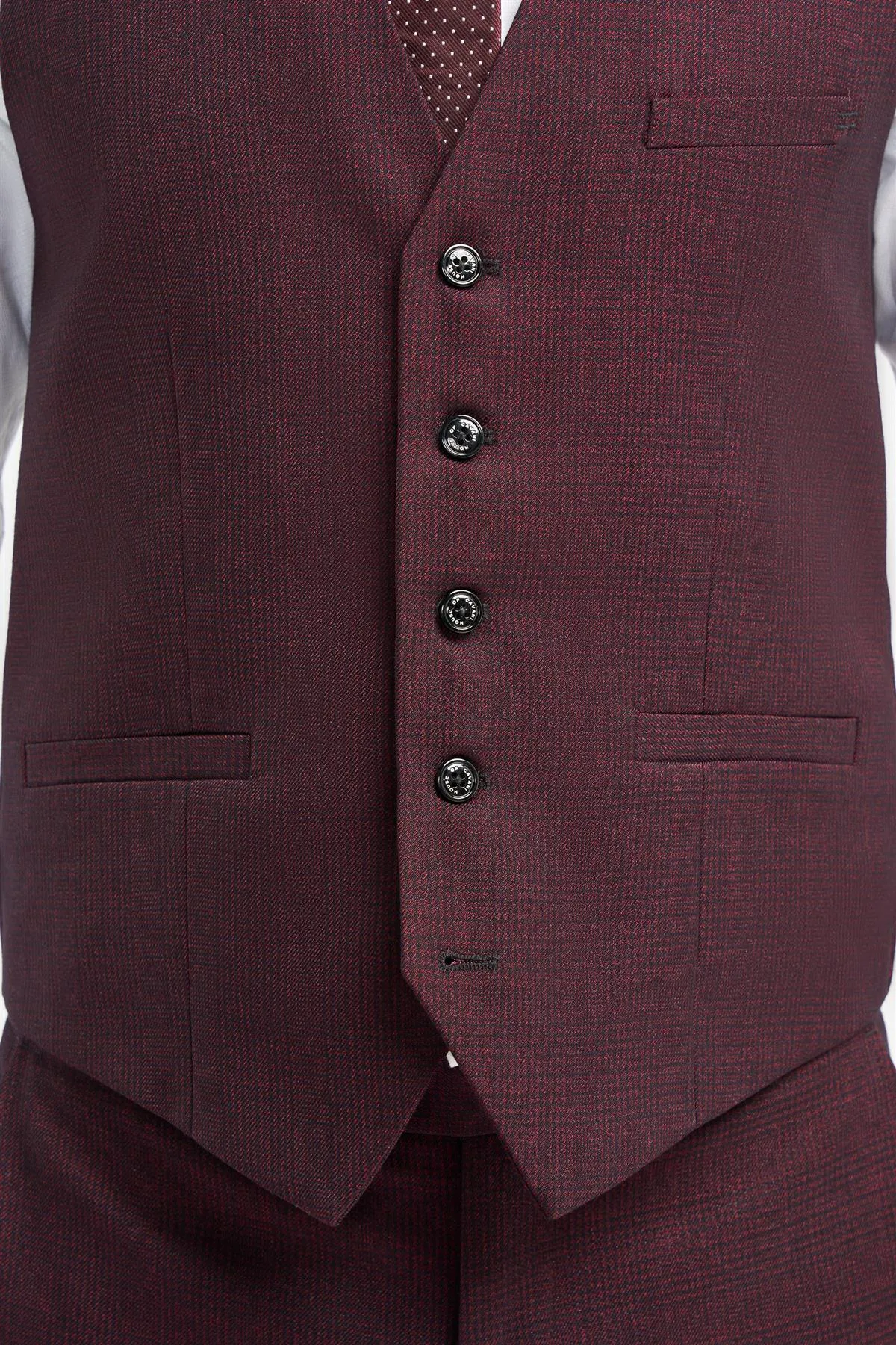 Caridi Wine Waistcoat sold by House of Cavani product image thumbnail 4