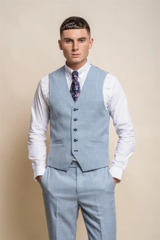 Miami Sky Waistcoat sold by House of Cavani