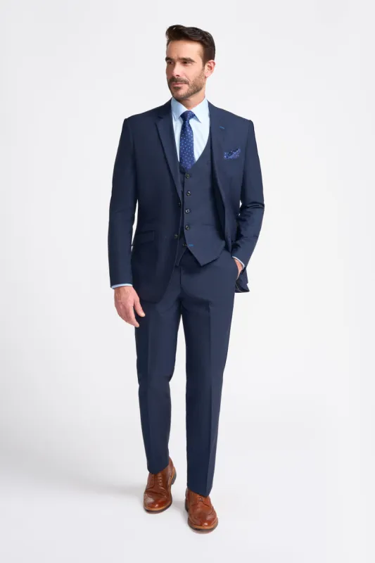 Seeba Navy Long Three Piece Suit made by House of Cavani