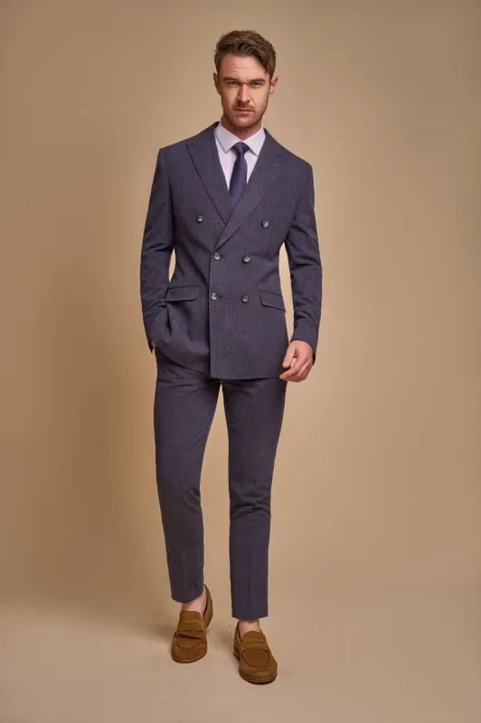 Tokyo Navy Double Breasted Two Piece Suit made by House of Cavani