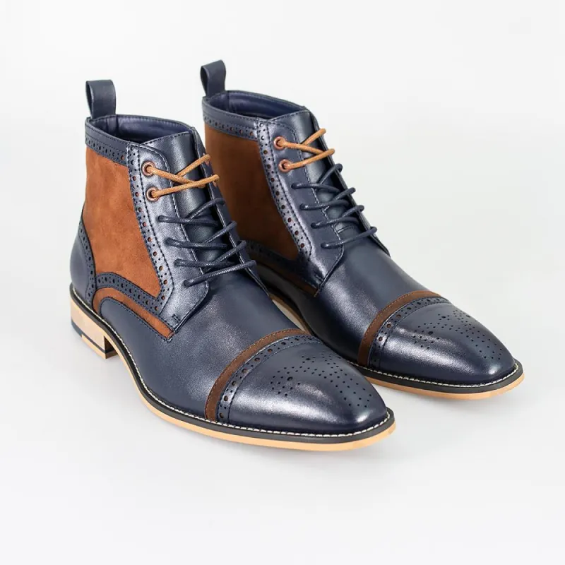 Modena Tan Lace Up Boots sold by House of Cavani