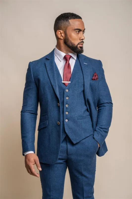Orson Blue Tweed Blazer sold by House of Cavani