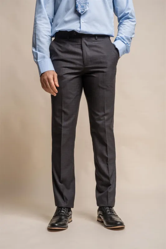 Seeba Graphite Slim Fit Trousers sold by House of Cavani
