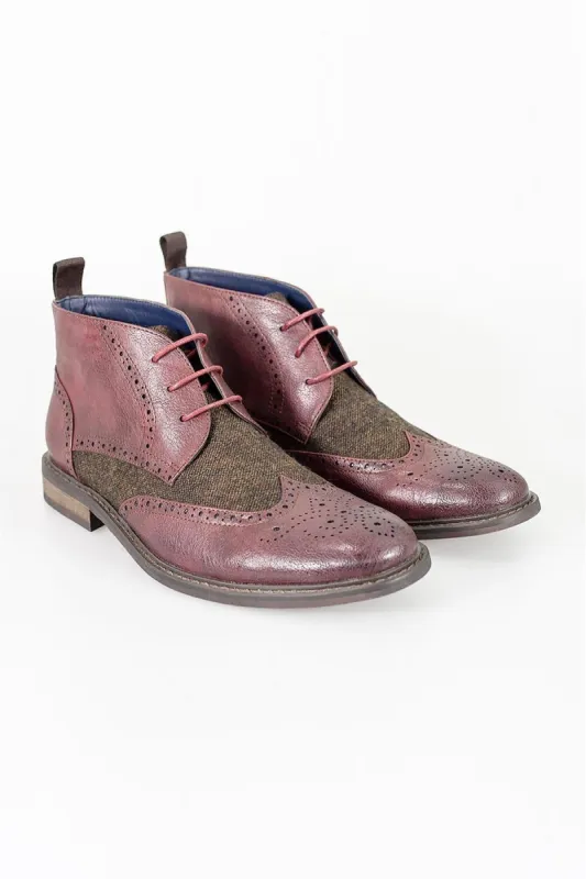 Curtis Grey Lace Up Boots sold by House of Cavani