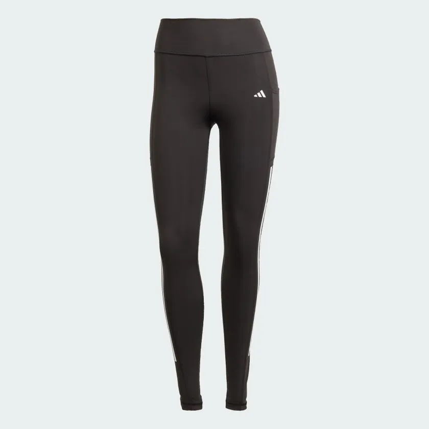 ADIDAS WOMENS OPTIME 3-STRIPES BLACK/WHITE TIGHTS sold by INSPORT product image thumbnail 4