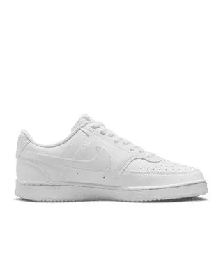 NIKE WOMEN'S COURT VISION LOW NEXT NATURE TRIPLE WHITE SHOES sold by INSPORT