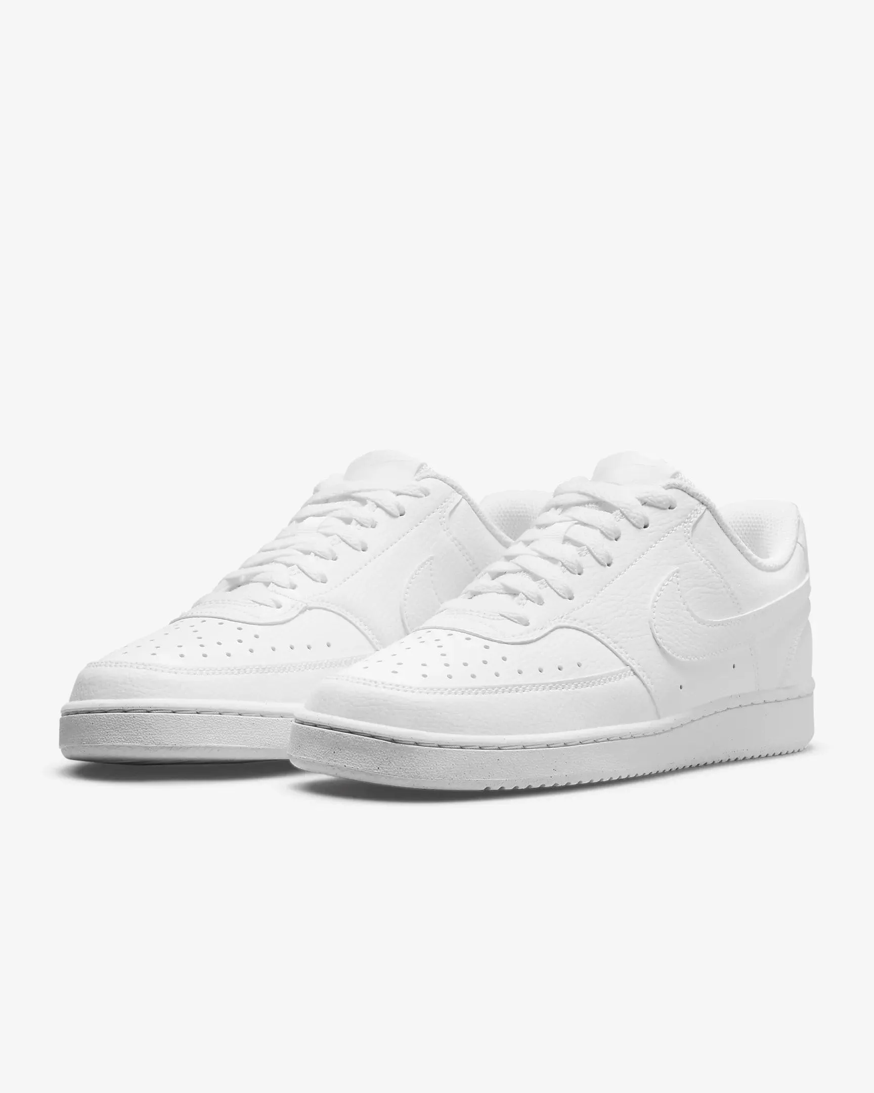 NIKE WOMEN'S COURT VISION LOW NEXT NATURE TRIPLE WHITE SHOES sold by INSPORT product image thumbnail 4