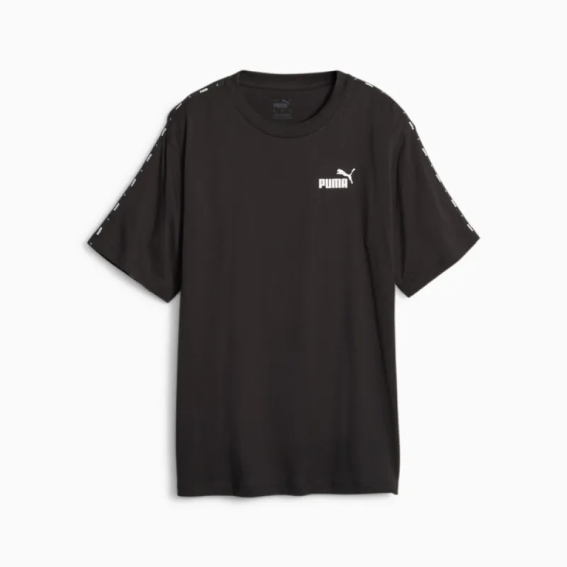 PUMA WOMEN'S ESSENTIALS TAPE BLACK TEE sold by INSPORT