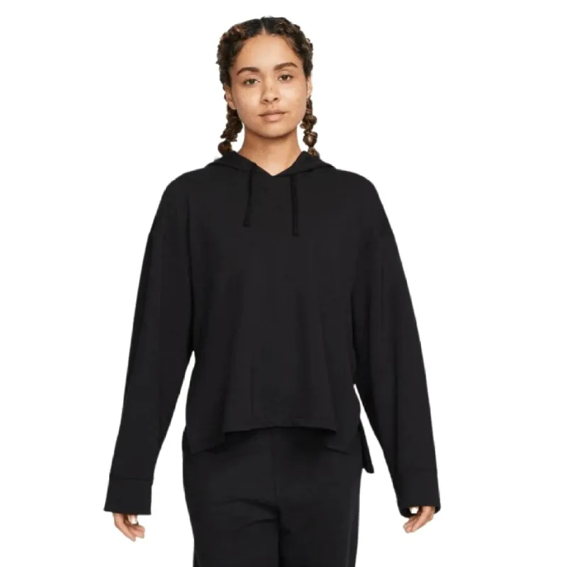 NIKE WOMEN'S YOGA DRI-FIT BLACK FLEECE HOODIE sold by INSPORT