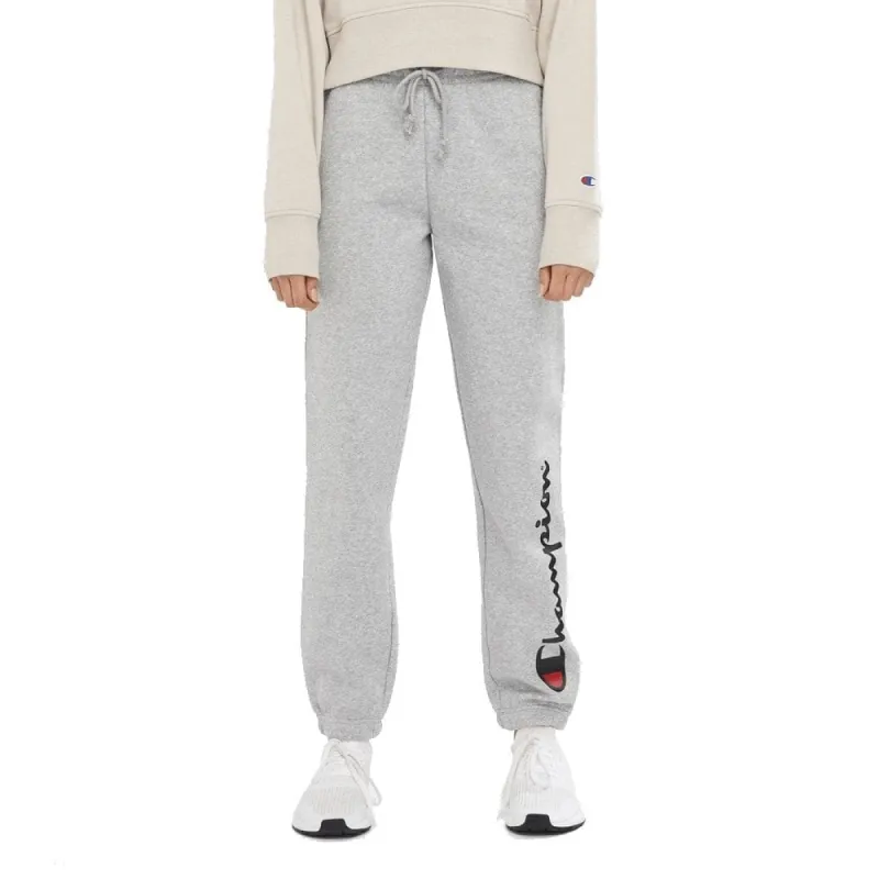 CHAMPION WOMEN'S SCRIPT HIGH WAIST GREY TRACKPANTS sold by INSPORT