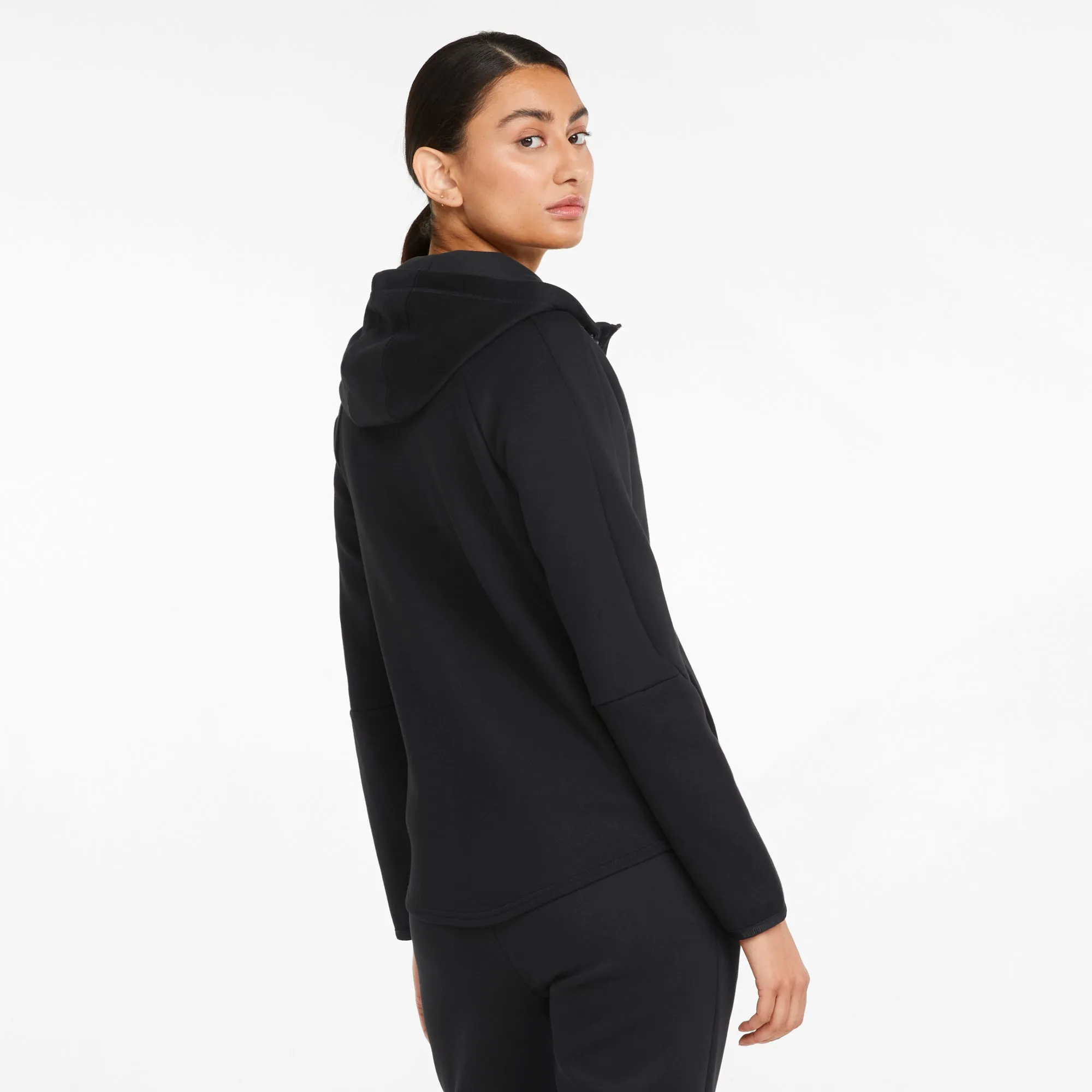 PUMA WOMEN'S EVOSTRIPE FULL-ZIP BLACK HOODIE sold by INSPORT product image thumbnail 3