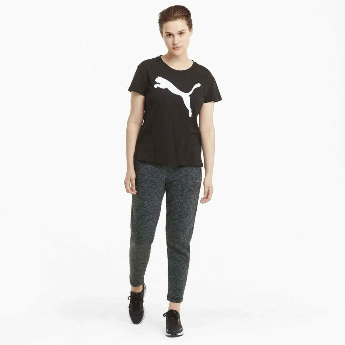 PUMA WOMEN'S EVOSTRIPE BLACK HEATHER TRACKPANTS sold by INSPORT product image thumbnail 3