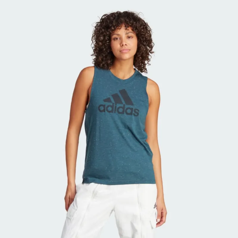 ADIDAS WOMEN'S FUTURE ICONS WINNERS 3.0 BLUE SINGLET sold by INSPORT