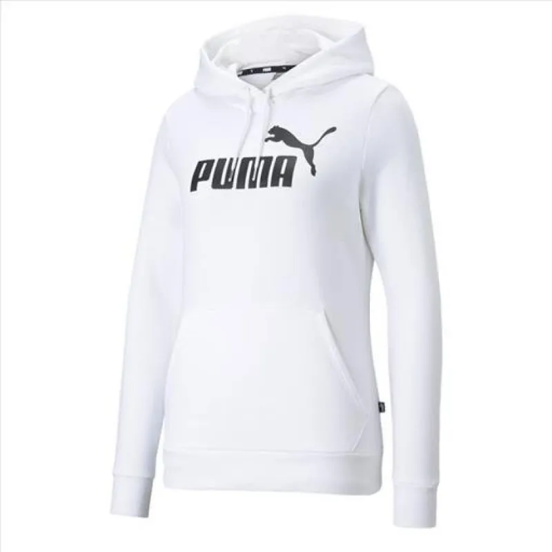 PUMA WOMEN'S ESS LOGO FLC WHITE HOODIE sold by INSPORT