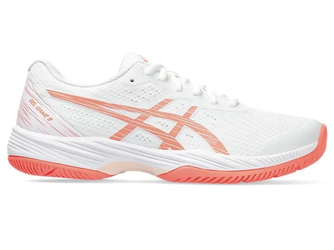ASICS WOMEN'S GEL GAME 9 WHITE/RED SHOES sold by INSPORT