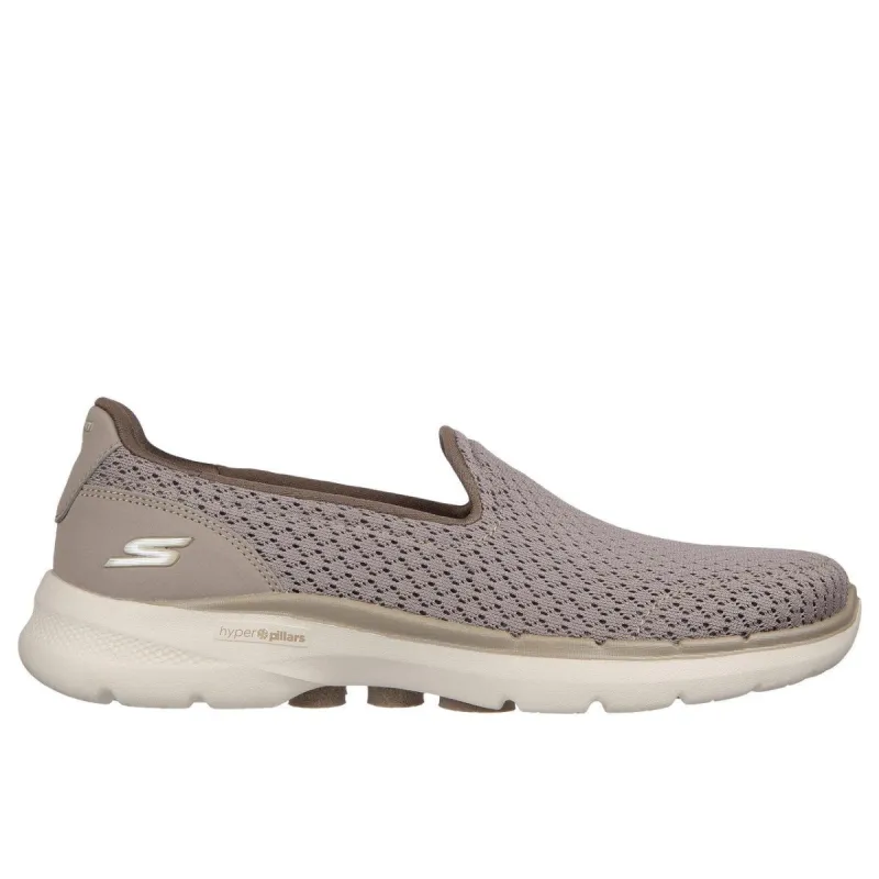 SKECHERS WOMEN'S GOWALK 6 TAUPE WALKING SLIP-ON SHOE sold by INSPORT