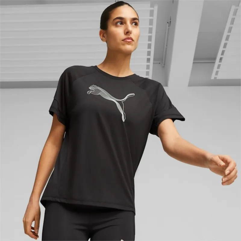 PUMA WOMEN'S EVOSTRIPE BLACK TEE made by Puma