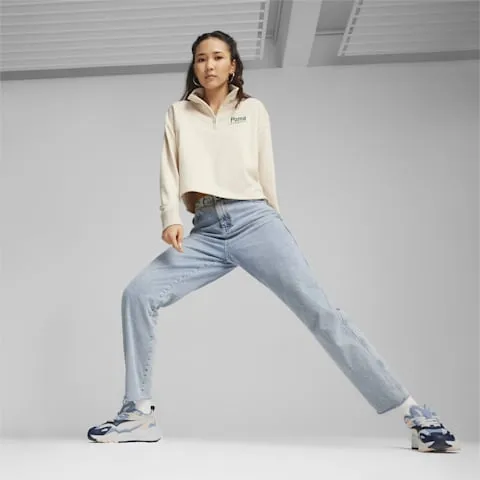 PUMA WOMEN'S TEAM QUATER ZIP WHITE CREW sold by INSPORT product image thumbnail 2