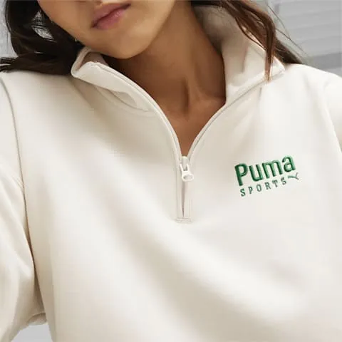PUMA WOMEN'S TEAM QUATER ZIP WHITE CREW sold by INSPORT product image thumbnail 3
