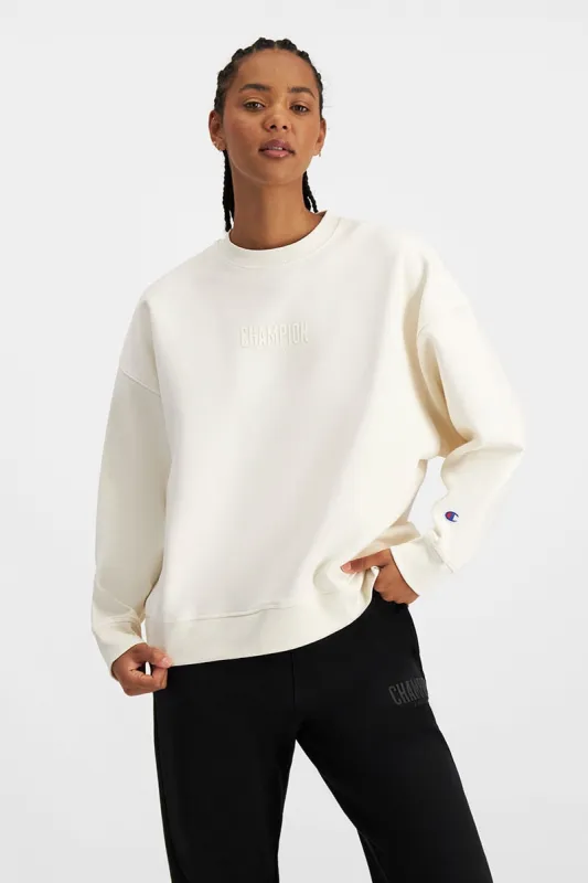 CHAMPION WOMEN'S ROCHESTER WHITE SWEATSHIRT sold by INSPORT