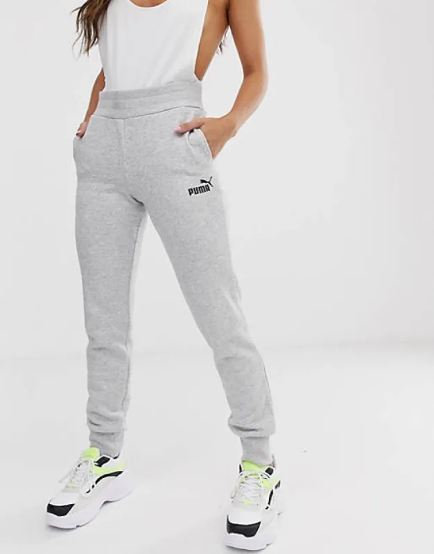 PUMA WOMEN'S ESSENTIAL FLEECE GREY TRACKPANTS sold by INSPORT