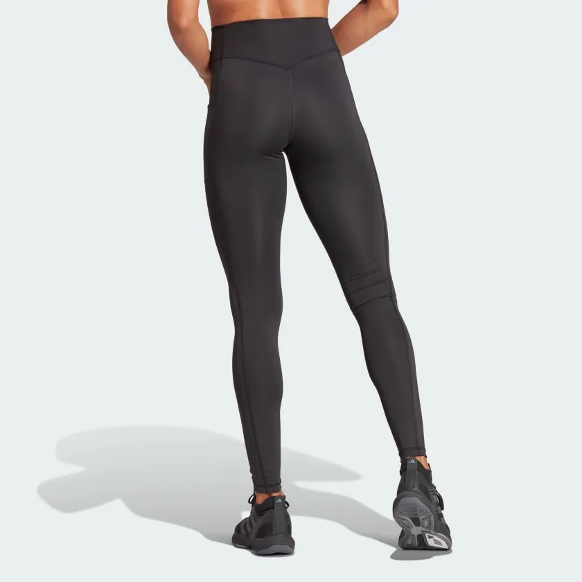 ADIDAS WOMEN'S OPTIME HR 7/8 BLACK TIGHTS sold by INSPORT product image thumbnail 2