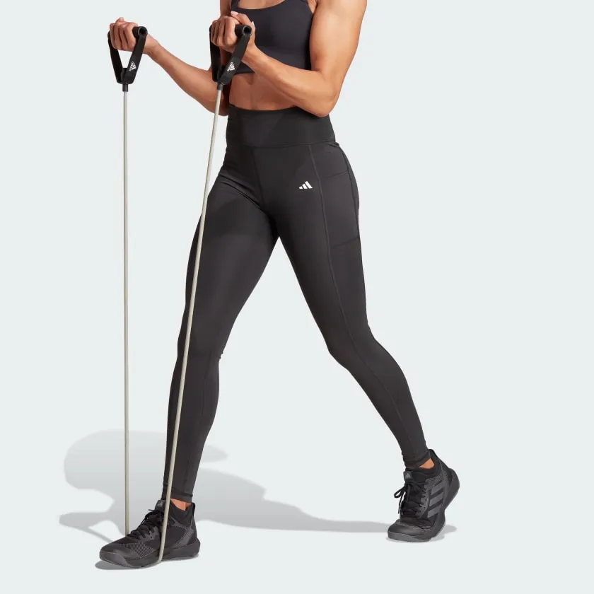 ADIDAS WOMEN'S OPTIME HR 7/8 BLACK TIGHTS sold by INSPORT product image thumbnail 3