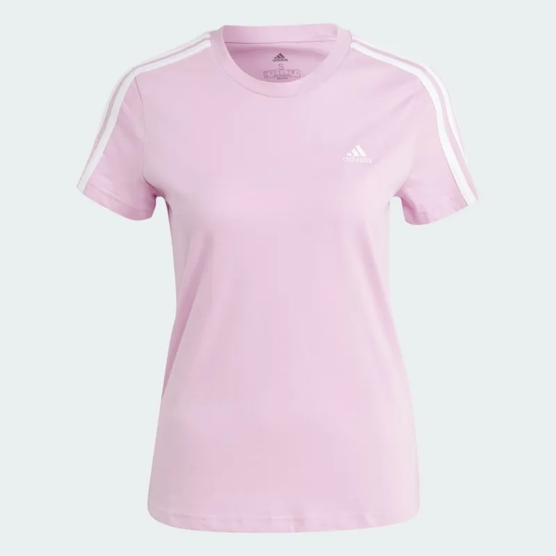 ADIDAS WOMEN'S ESSENTIALS SLIM 3-STRIPES PURPLE TEE sold by INSPORT