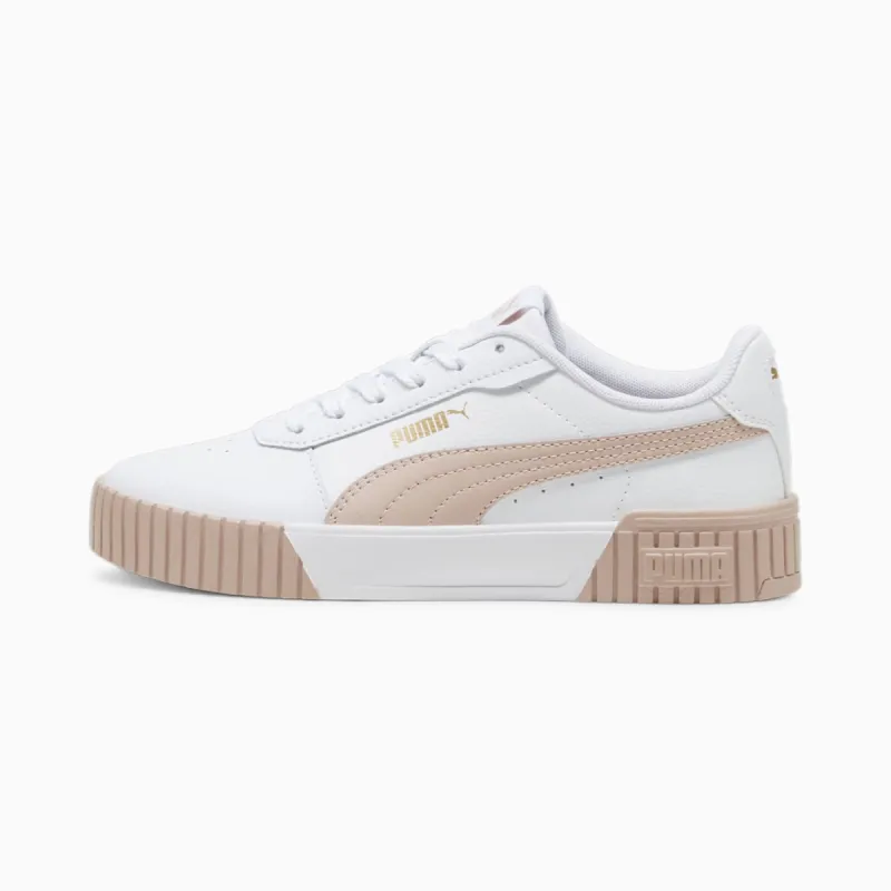 PUMA WOMEN'S CARINA 2.0 WHITE/LATTE SNEAKER SHOES sold by INSPORT