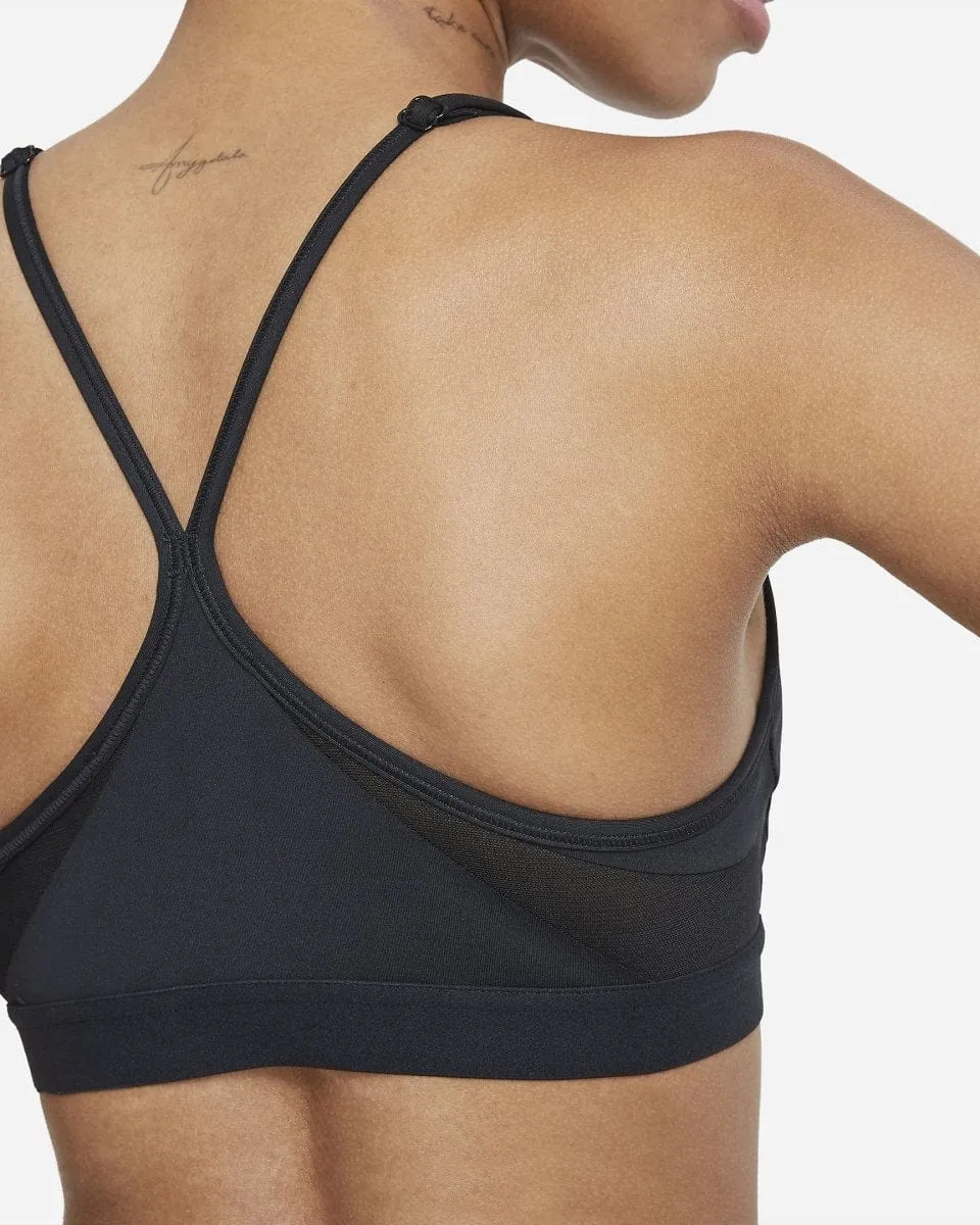 NIKE WOMEN'S DRI-FIT INDY LIGHT-SUPPORT PADDED V-NECK BLACK SPORTS BRA sold by INSPORT product image thumbnail 4