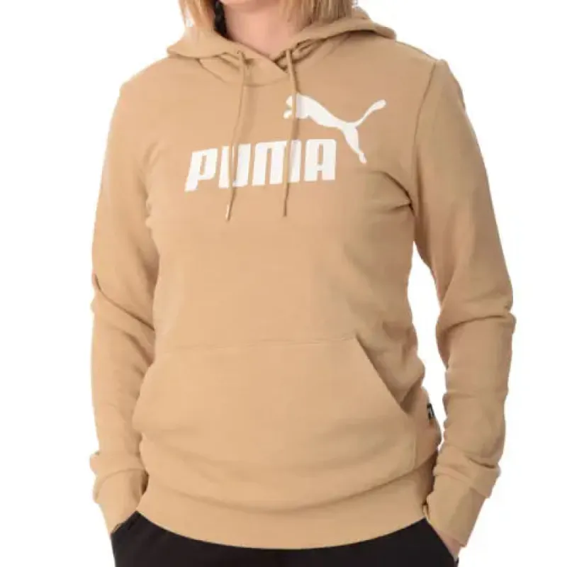 PUMA WOMEN'S ESS LOGO FLC TAN HOODIE sold by INSPORT