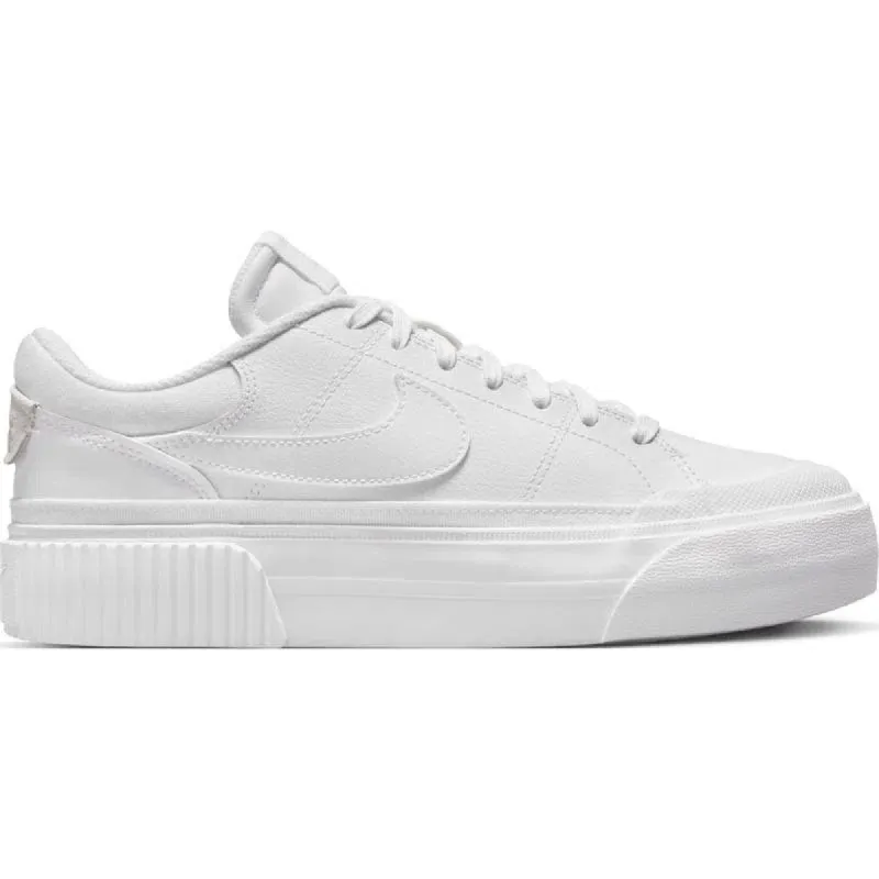 NIKE WOMEN'S COURT LIFT PLATFORM TRIPLE WHITE SHOES sold by INSPORT
