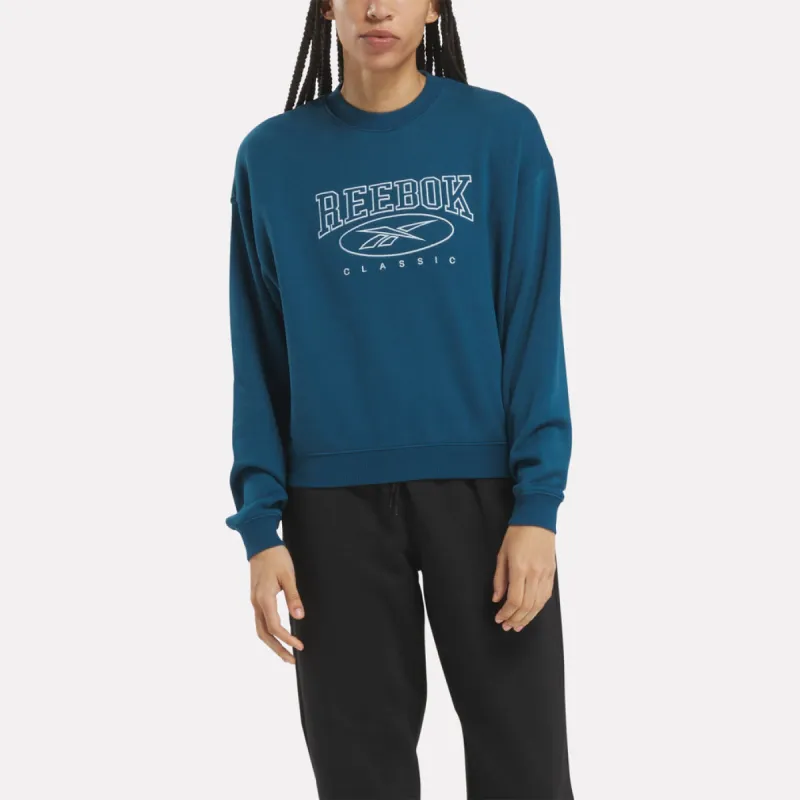 REEBOK WOMEN'S ARCHIVE EVOLUTION CREW BLUE SWEATSHIRT made by INSPORT