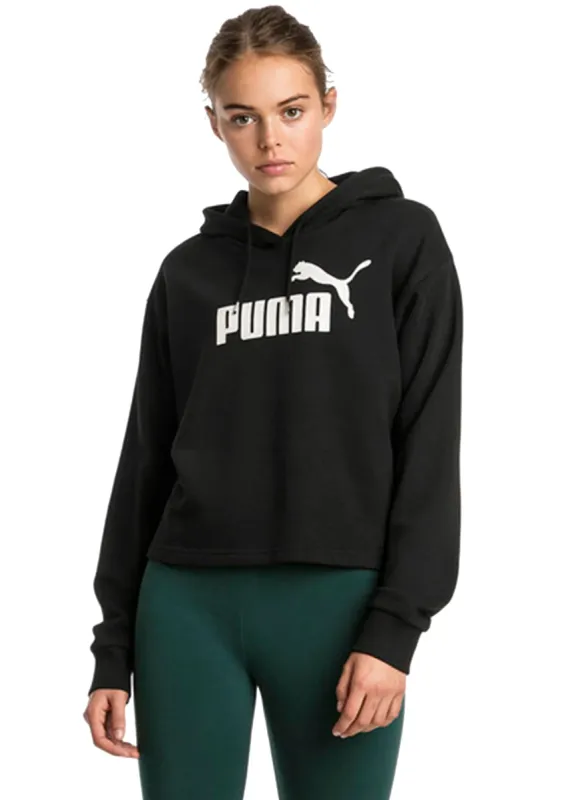 PUMA WOMEN'S ESS CROPPED BLACK HOODIE sold by INSPORT