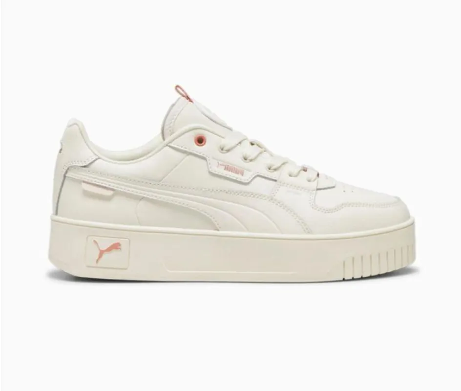 PUMA WOMEN'S CARINA LUX IVORY/GOLD SNEAKER sold by INSPORT