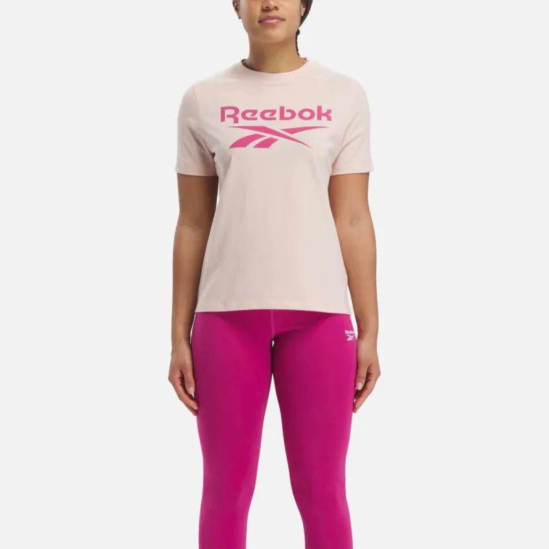 REEBOK WOMEN'S IDENTITY BIG LOGO PINK TEE made by Reebok
