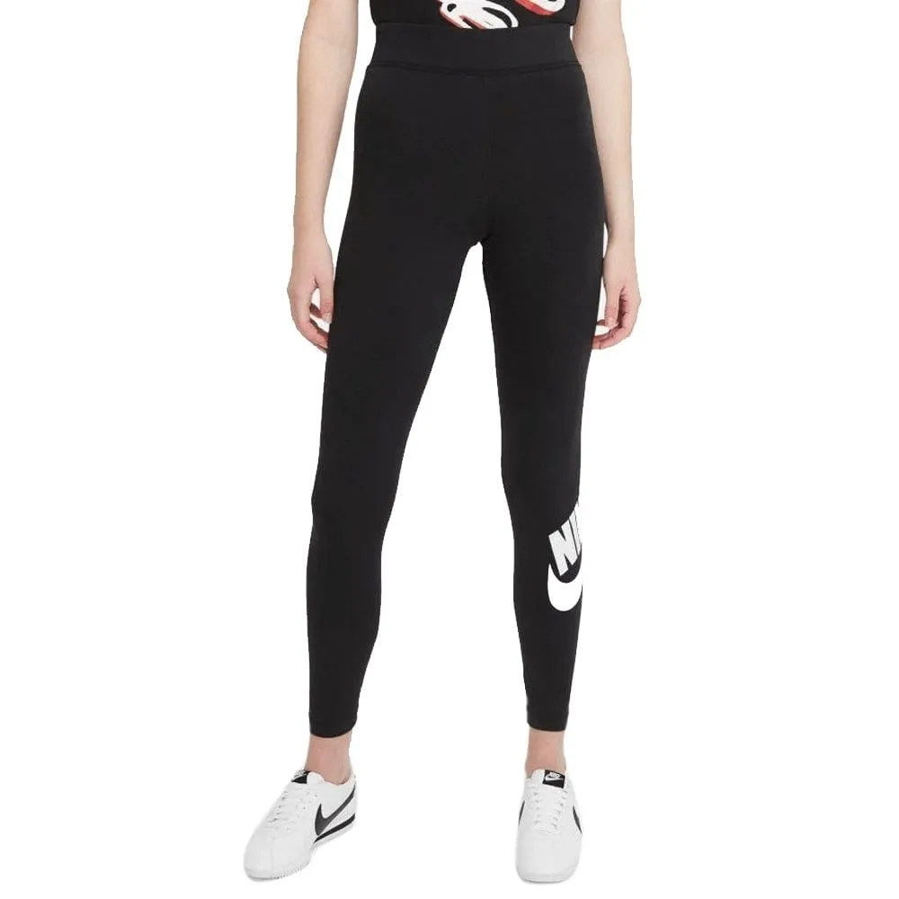 NIKE WOMEN'S HIGH-RISE SPORTSWEAR ESSENTIAL BLACK TIGHTS sold by INSPORT